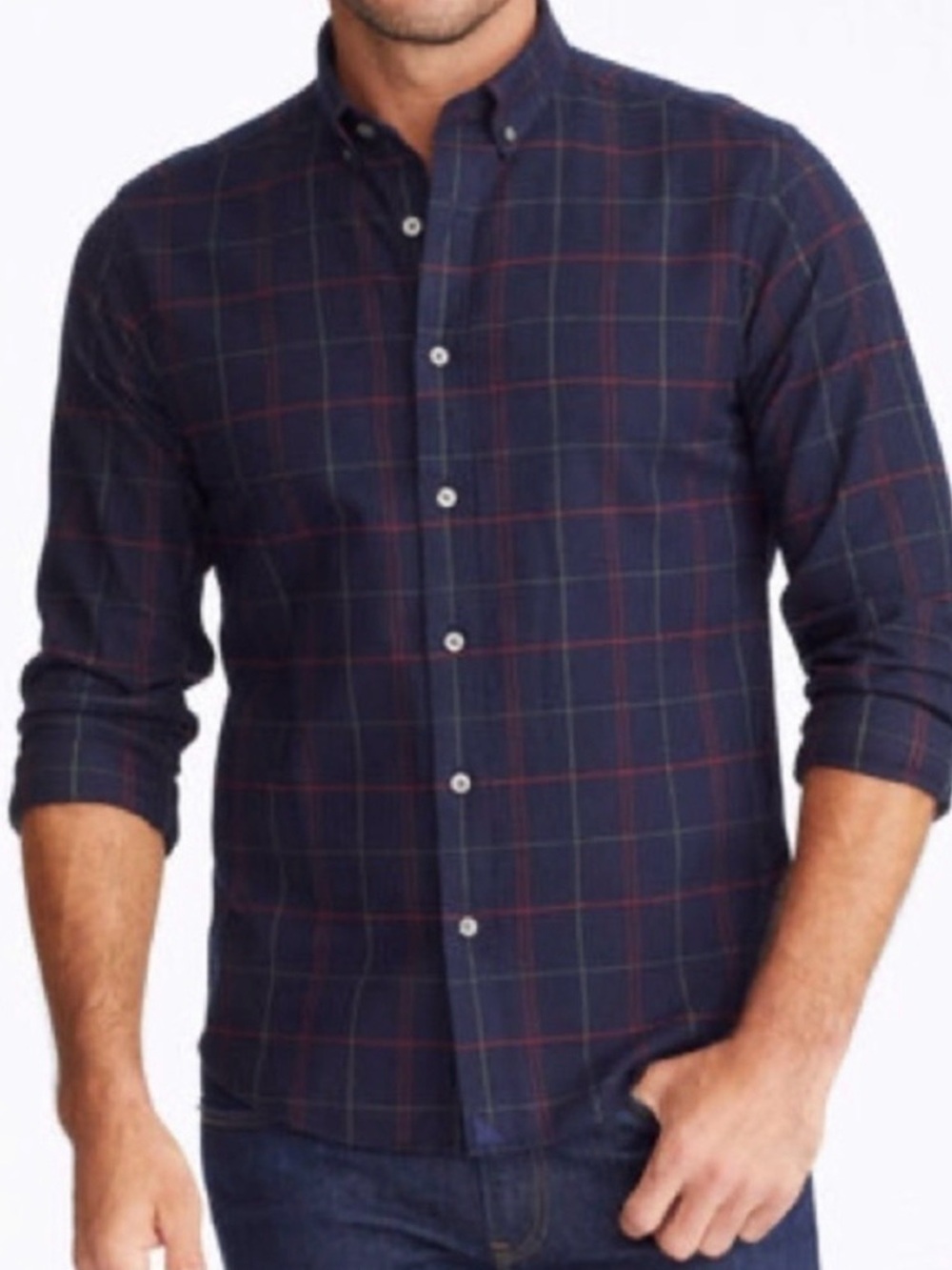 UNTUCKit 100% Cotton Flannel type Plaid Long Sleeve XXL